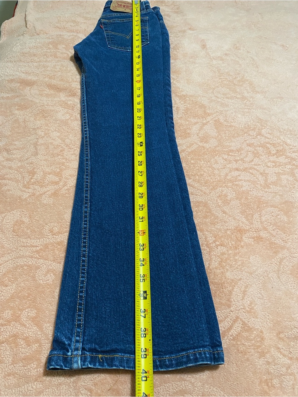 Vintage 90s Levi's 517 Slim Fit Bootcut Jeans Made in USA 3 JR S - Picture 5 of 6